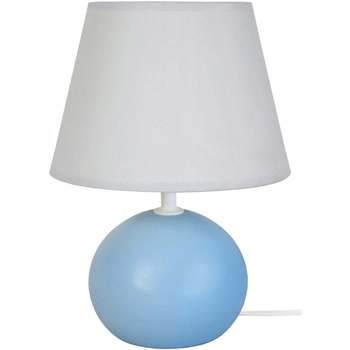 Maison & Déco Lampes de bureau Tosel Lampe de chevet globe bois bleu et gris Bleu