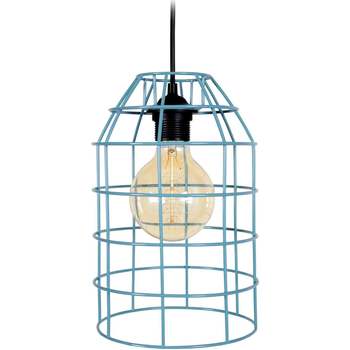 Maison & Déco Lustres / suspensions et plafonniers Tosel Suspension lanterne métal bleu gris Bleu
