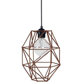 Maison & Déco Lustres / suspensions et plafonniers Tosel Suspension géométrique métal bronze Orange