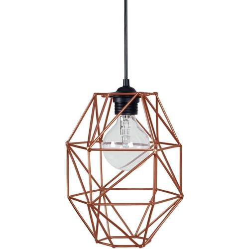 Maison & Déco Lustres / suspensions et plafonniers Tosel Suspension géométrique métal cuivre Orange