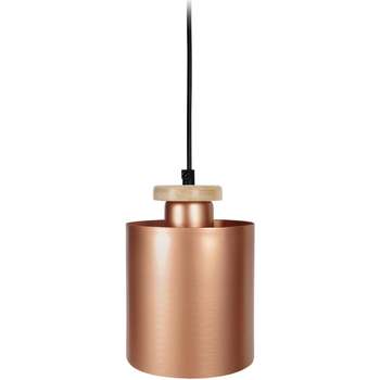 Maison & Déco Lustres / suspensions et plafonniers Tosel Suspension cylindrique métal cuivre Orange