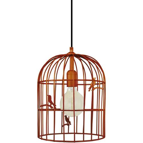 Maison & Déco Lustres / suspensions et plafonniers Tosel Suspension lanterne métal cuivre Orange