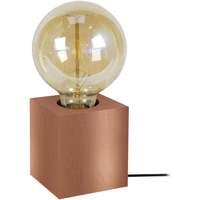LA MODE RESPONSABLE Lampes de bureau Tosel Lampe de chevet carré bois cuivre Orange