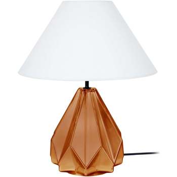 Maison & Déco Lampes de bureau Tosel Lampe de salon géométrique verre cuivre et blanc Orange