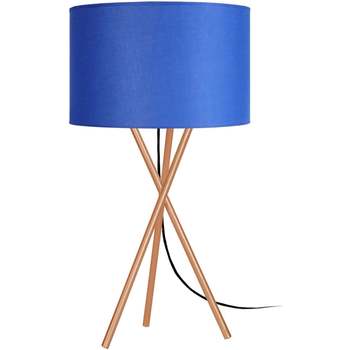 Maison & Déco Lampes de bureau Tosel Lampe de chevet trépied métal cuivre et bleu Orange