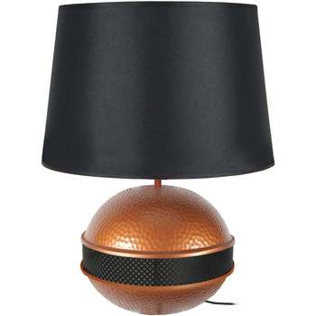 Maison & Déco Lampes de bureau Tosel Lampe de salon globe métal cuivre et noir Orange