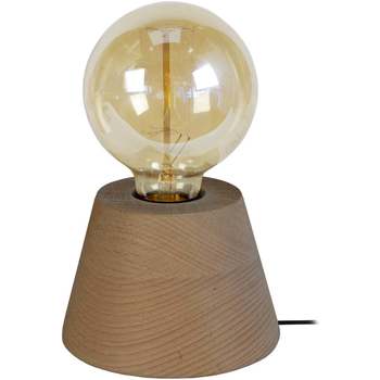 Lampes de bureau Lampes de bureau Tosel Lampe de chevet conique bois foncé Marron