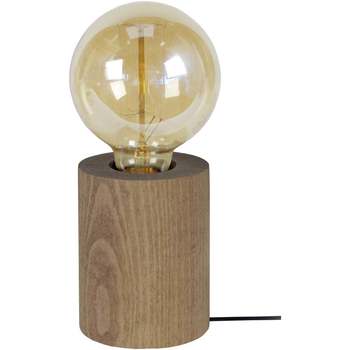 Maison & Déco Lampes de bureau Tosel Lampe de chevet cylindrique bois foncé Marron