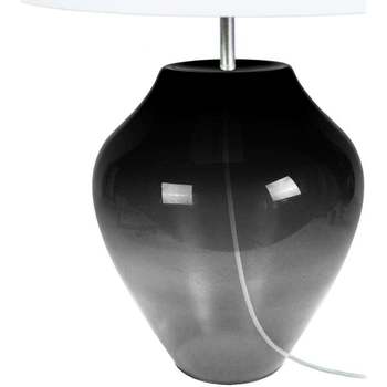 Maison & Déco Lampes de bureau Tosel Lampe a poser vase verre fumé et blanc Noir