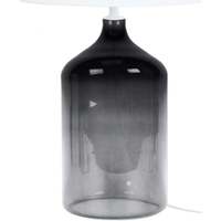 Maison & Déco Lampes de bureau Tosel Lampe de chevet bouteille verre fumé et blanc Noir