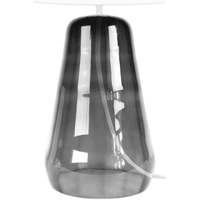 Maison & Déco Lampes de bureau Tosel Lampe de chevet conique verre fumé et blanc Noir