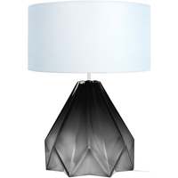 Tops / Blouses Lampes de bureau Tosel Lampe de salon géométrique verre fumé et blanc Noir