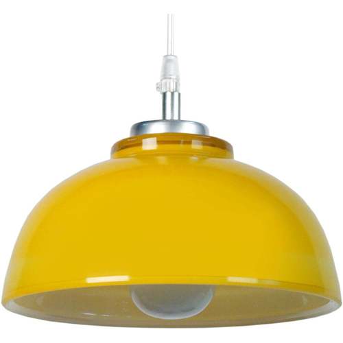 Lampe De Chevet Bras Métal Lustres / suspensions et plafonniers Tosel Suspension dôme verre jaune Jaune