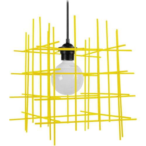 Maison & Déco Lustres / suspensions et plafonniers Tosel Suspension géométrique métal jaune Jaune