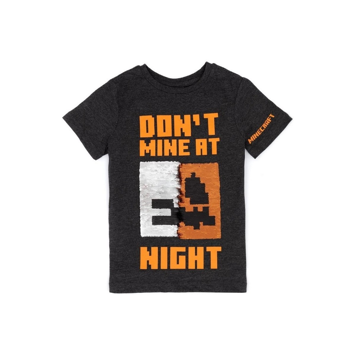 Vêtements Enfant T-shirts manches courtes Minecraft Don't Mine At Night Noir