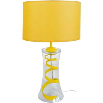 Maison & Déco Lampes de bureau Tosel Lampe a poser évasée verre jaune Jaune