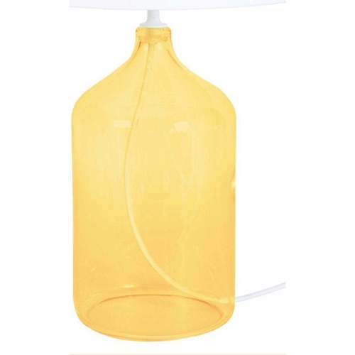 Maison & Déco Lampes de bureau Tosel Lampe de chevet bouteille verre jaune et blanc Jaune