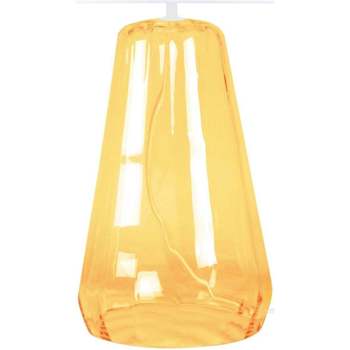 Maison & Déco Lampes de bureau Tosel Lampe de chevet conique verre jaune et blanc Jaune
