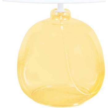 Maison & Déco Lampes de bureau Tosel Lampe de chevet globe verre jaune et blanc Jaune