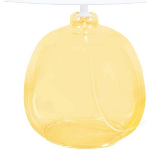 Maison & Déco Stones and Bones Tosel Lampe de chevet globe verre jaune et blanc Jaune