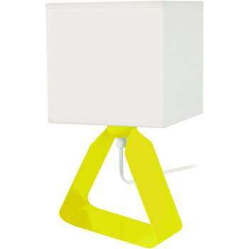 Maison & Déco Lampes de bureau Tosel Lampe de chevet géométrique métal jaune et blanc Jaune