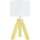 Maison & Déco Lampes de bureau Tosel Lampe de chevet trépied bois jaune et blanc Jaune