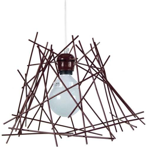 Maison & Déco Lustres / suspensions et plafonniers Tosel Suspension géométrique métal marron Marron