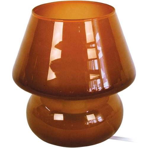 Maison & Déco sous 30 jours Tosel Lampe de chevet champignon verre marron Marron