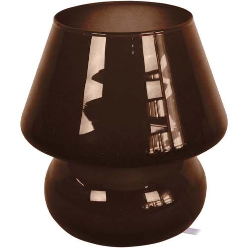 Maison & Déco Lampes de bureau Tosel Lampe de chevet champignon verre marron Marron