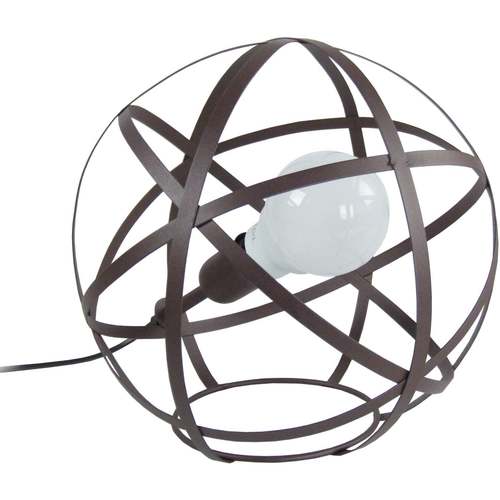 Maison & Déco Lampes de bureau Tosel Lampe a poser globe métal marron Marron