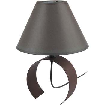 Maison & Déco Lampes de bureau Tosel Lampe de chevet demi cylindrique métal marron Marron