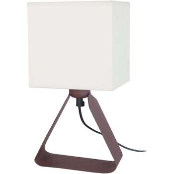 Maison & Déco sous 30 jours Tosel Lampe de chevet géométrique métal marron et blanc Marron