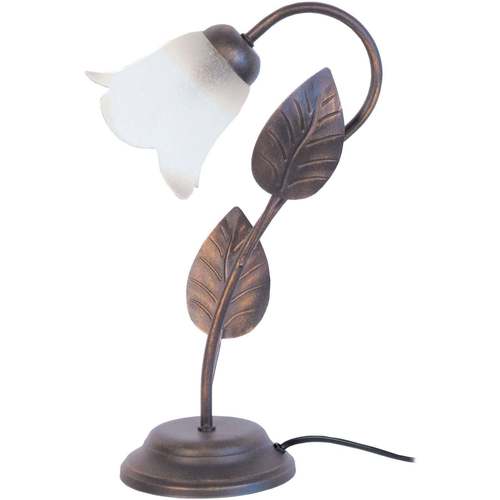Flora And Co Lampes de bureau Tosel Lampe de chevet bras métal marron et or Marron