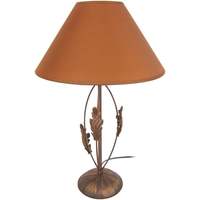 Tops / Blouses Lampes de bureau Tosel Lampe de chevet colonne métal marron et or Marron