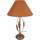 Maison & Déco Lampes de bureau Tosel Lampe de chevet colonne métal marron et or Marron