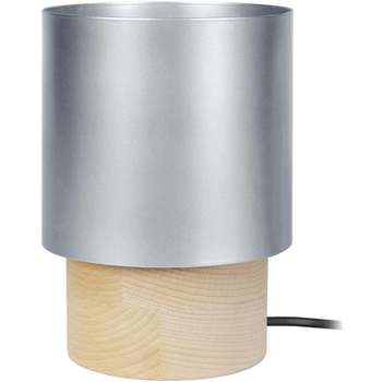 Maison & Déco Lampes de bureau Tosel Lampe de chevet cylindrique métal naturel  et aluminium Beige