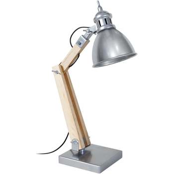 Maison & Déco Lampes de bureau Tosel Lampe de bureau articulé métal naturel  et aluminium Beige
