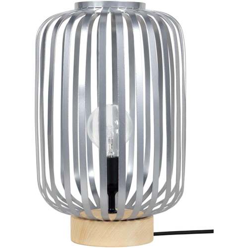 Maison & Déco Lampes de bureau Tosel Lampe a poser cylindrique métal naturel et aluminium Beige