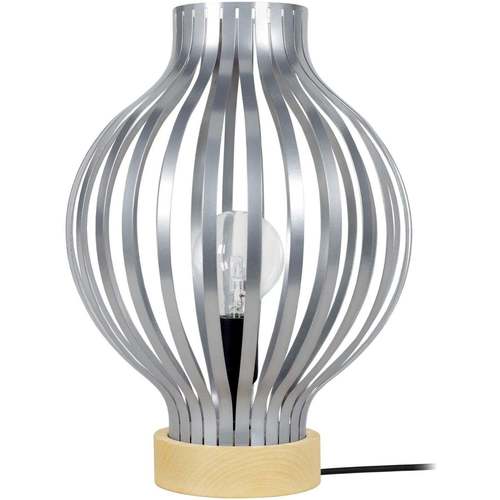 Maison & Déco Lampes de bureau Tosel Lampe a poser ovale métal naturel et aluminium Beige