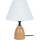 Maison & Déco Lampes de bureau Tosel Lampe de chevet conique bois naturel et blanc Beige