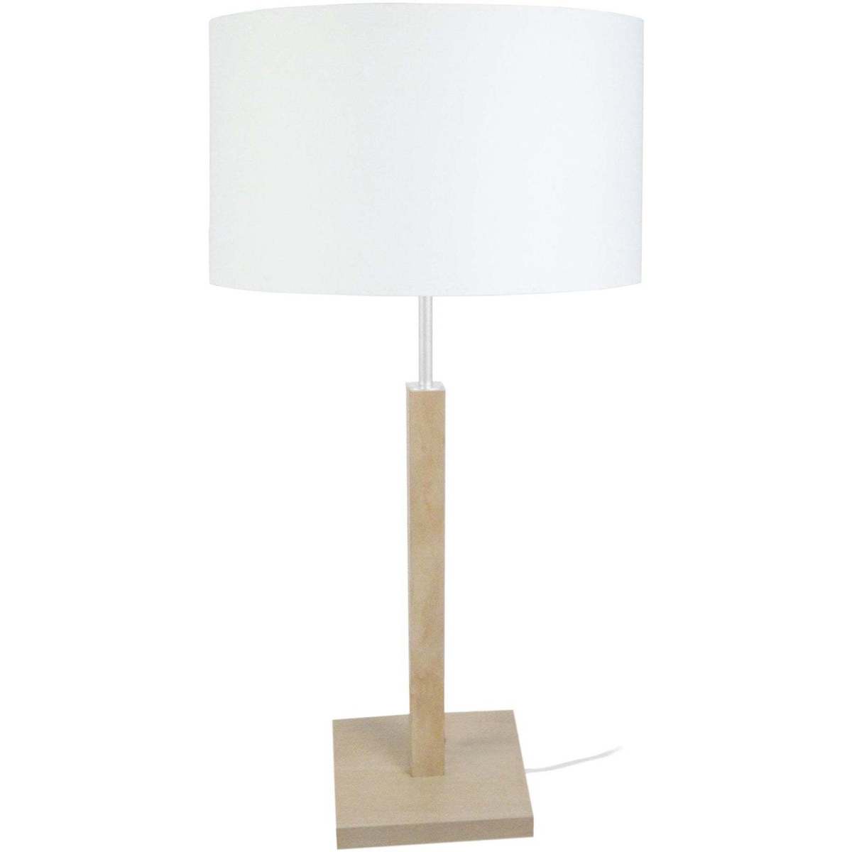Il n'y a pas d'avis disponible pour Tosel Lampes de bureau Tosel Lampe a poser colonne bois naturel et blanc Beige