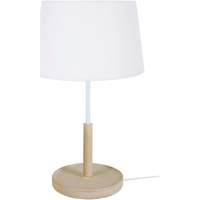 Tops / Blouses Lampes de bureau Tosel Lampe de chevet droit bois naturel et blanc Beige
