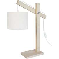 Maison & Déco Lampes de bureau Tosel Lampe de bureau articulé bois naturel et blanc Beige