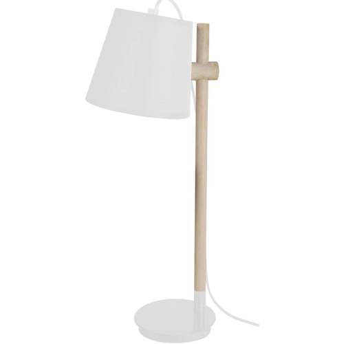 Maison & Déco Lampes de bureau Tosel Lampe de bureau articulé bois naturel et blanc Beige