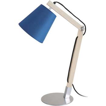 Maison & Déco Lampes de bureau Tosel Lampe de bureau articulé bois naturel et bleu Beige