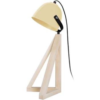 Nomadic State Of Lampes de bureau Tosel Lampe de bureau dôme bois naturel et crème Beige