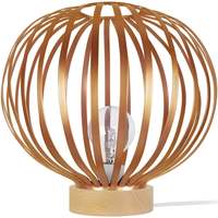 Maison & Déco Lampes de bureau Tosel Lampe a poser globe métal naturel et cuivre Beige