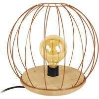 LA MODE RESPONSABLE Lampes de bureau Tosel Lampe de chevet filaire bois naturel et cuivre Beige