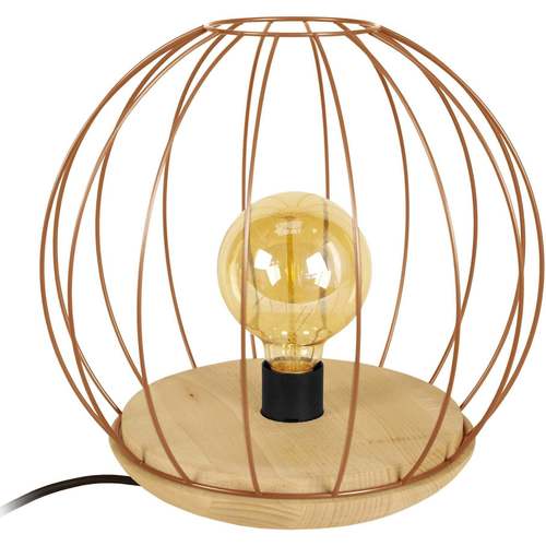Lampe De Chevet Bras Métal Lampes de bureau Tosel Lampe de chevet filaire bois naturel et cuivre Beige