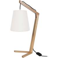 LA MODE RESPONSABLE Lampes de bureau Tosel Lampe de chevet arqué bois naturel et écru Beige